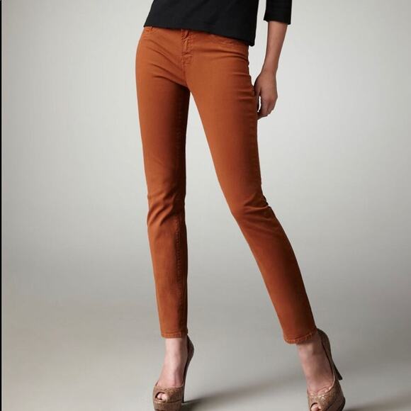 J Brand 811 Mid Rise Skinny Ankle Jeans In Terra Cota - Picture 1 of 10